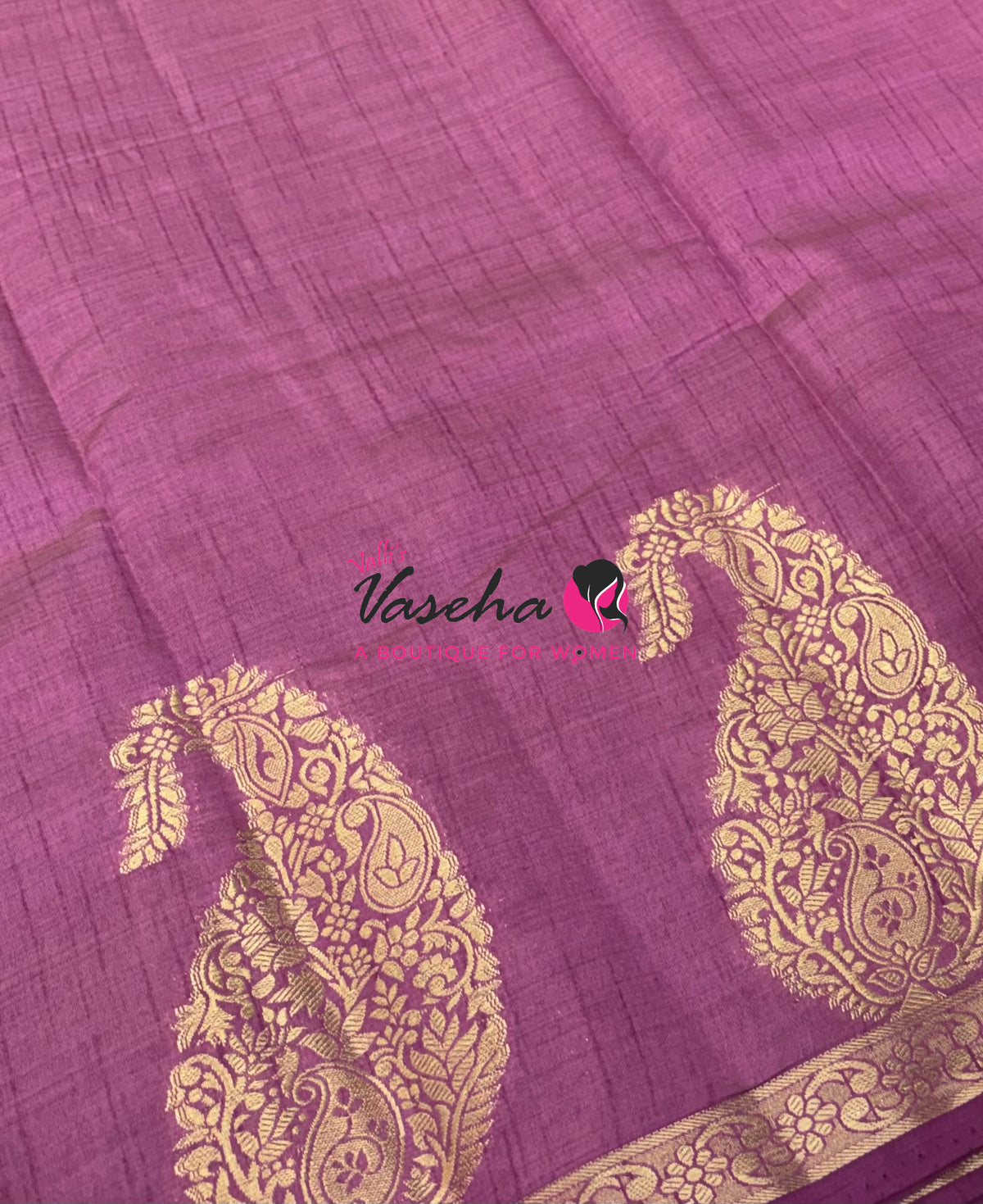 Semi Tussar Silk - Big Mango - Onion Pink Shade - VVSTS002
