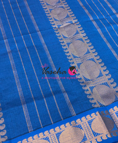 Semi Silk Cotton Saree - Checks Pattern - VVSSC019