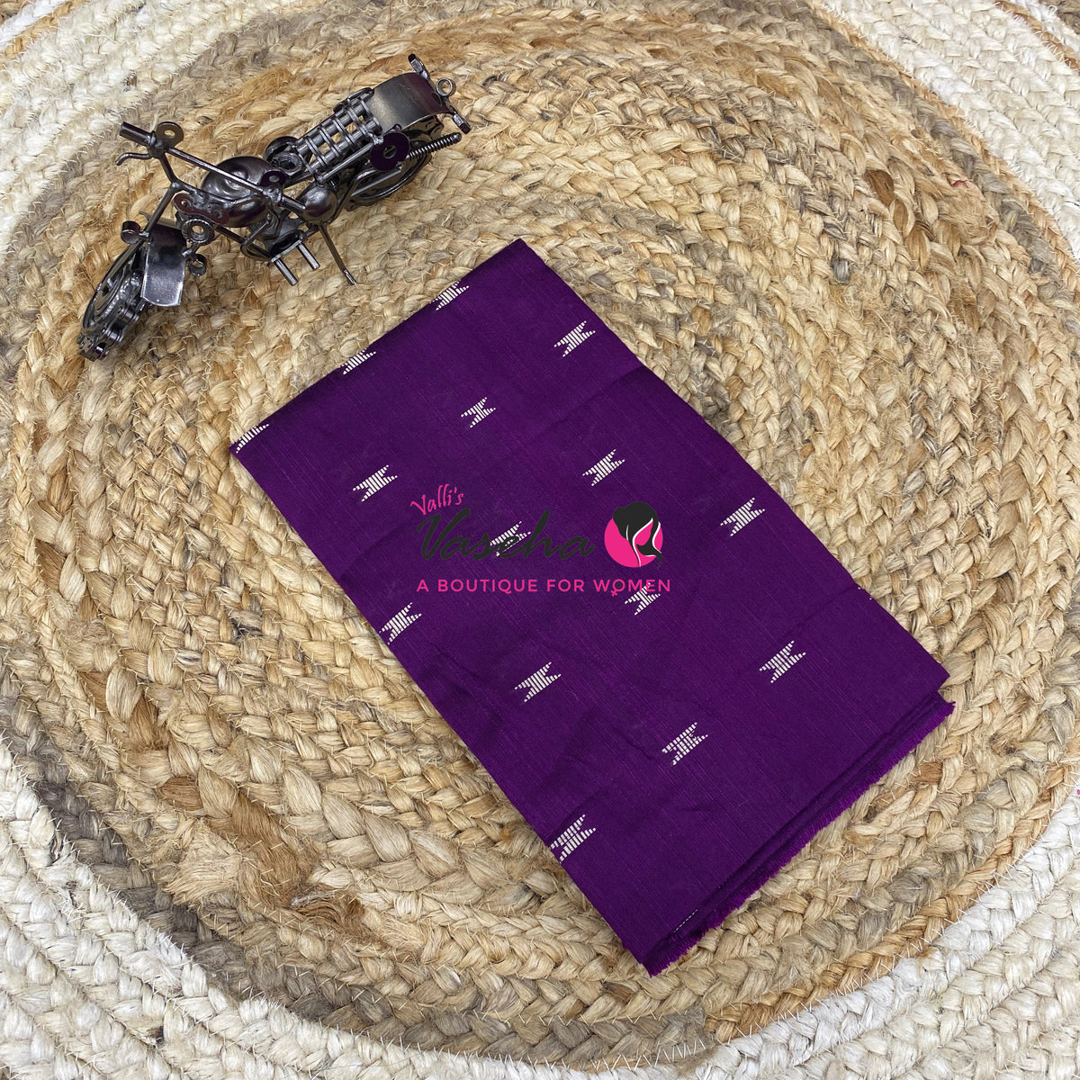 Blouse Bit - Pack Of 10pcs - Assorted- Dark - Semi Raw Silk - Thread Butta - 1 mtr - VVBB006