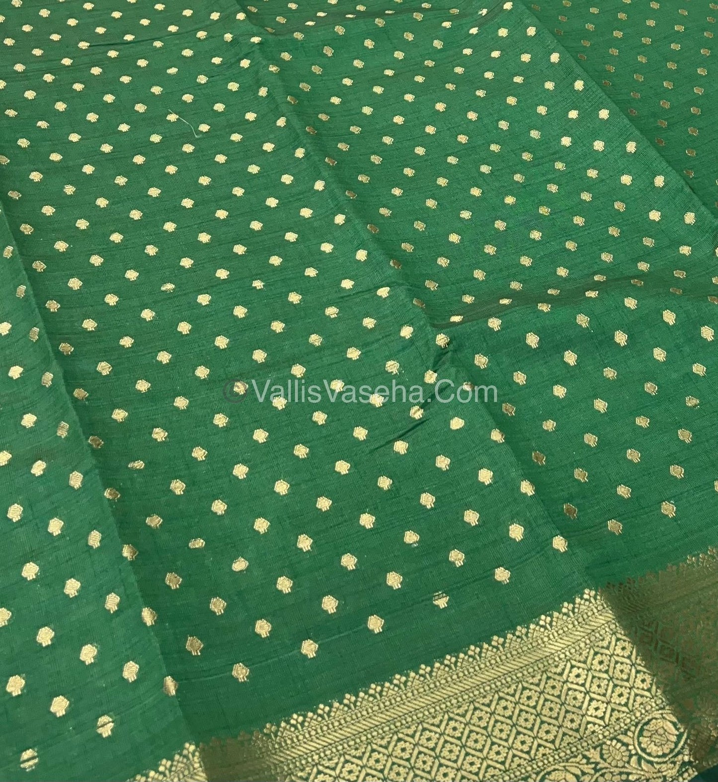 Semi Tussar Silk  - Green Shade  - VVSTS014