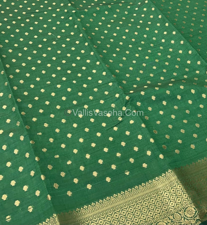 Semi Tussar Silk  - Green Shade  - VVSTS014