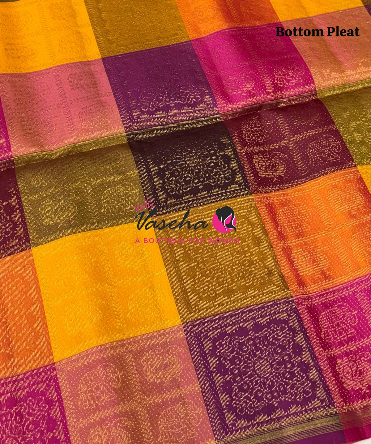 Pure Soft Silk Saree - Partly Pallu -  Half & Half Saree - VVPSS088