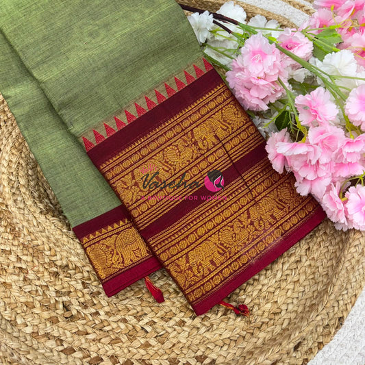Kanchi Cotton Saree - VVKCS019