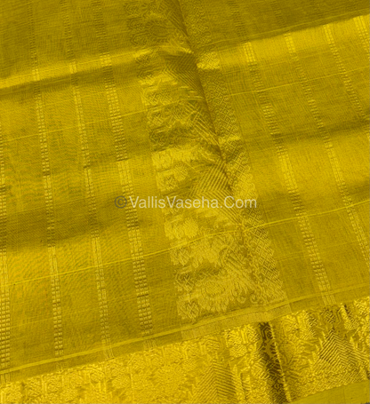 Pure Silk Cotton Saree - Pazhum Pazhamum Checks Design - VVPPSC02