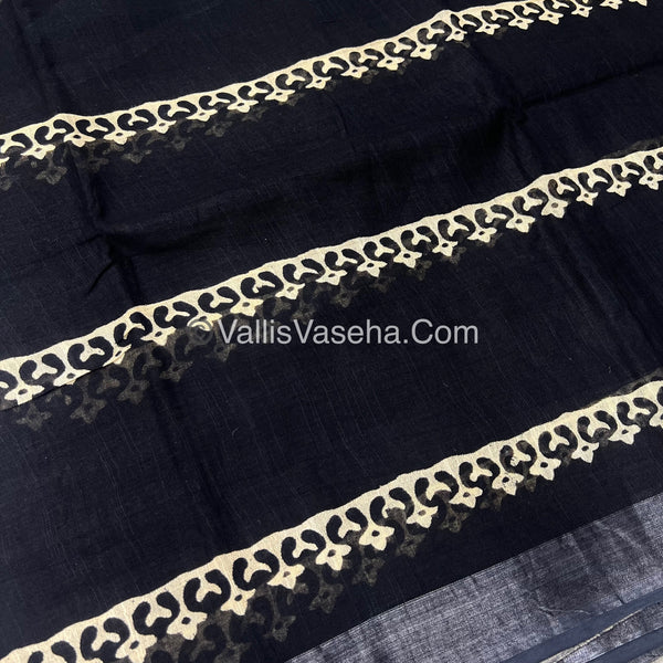 Linen Mixed Cotton Saree |VVLMP001