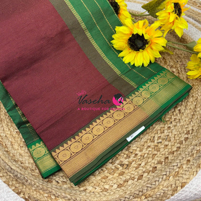 9 Yards |Semi Silk Cotton Saree | Vairavoosi  Design | VV9YSS001