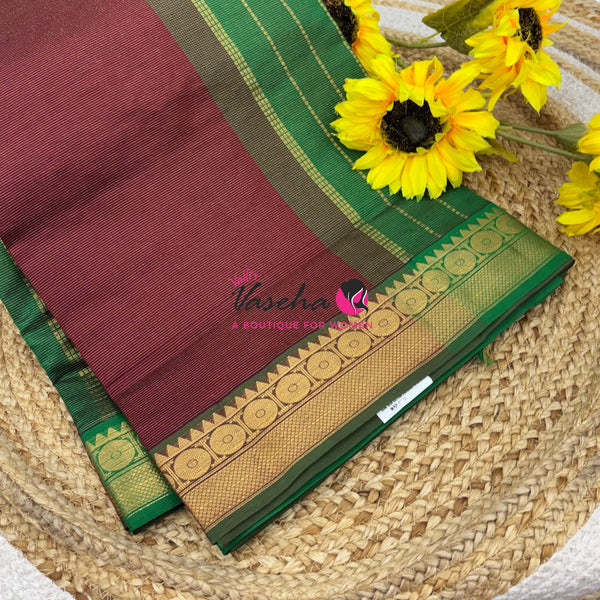 9 Yards |Semi Silk Cotton Saree | Vairavoosi  Design | VV9YSS001