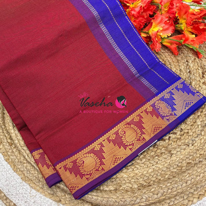 Semi Silk Cotton Saree | Vairavoosi  Design |VVSSC017