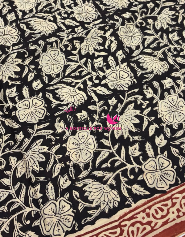 Pure Soft Mul Mul Cotton Sarees - Hand Block Prints - VVMMC009