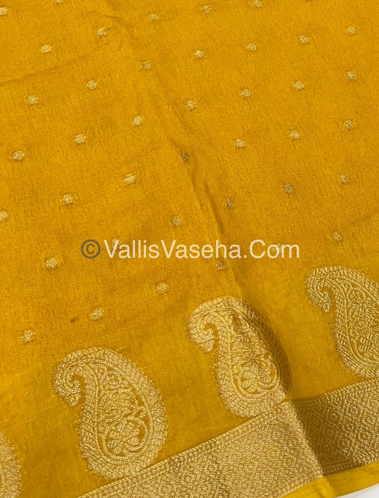 Mashmelow - Chiffon / Georgette Saree - Yellow Shade - VVMMS001