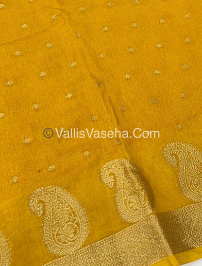 Mashmelow - Chiffon / Georgette Saree - Yellow Shade - VVMMS001