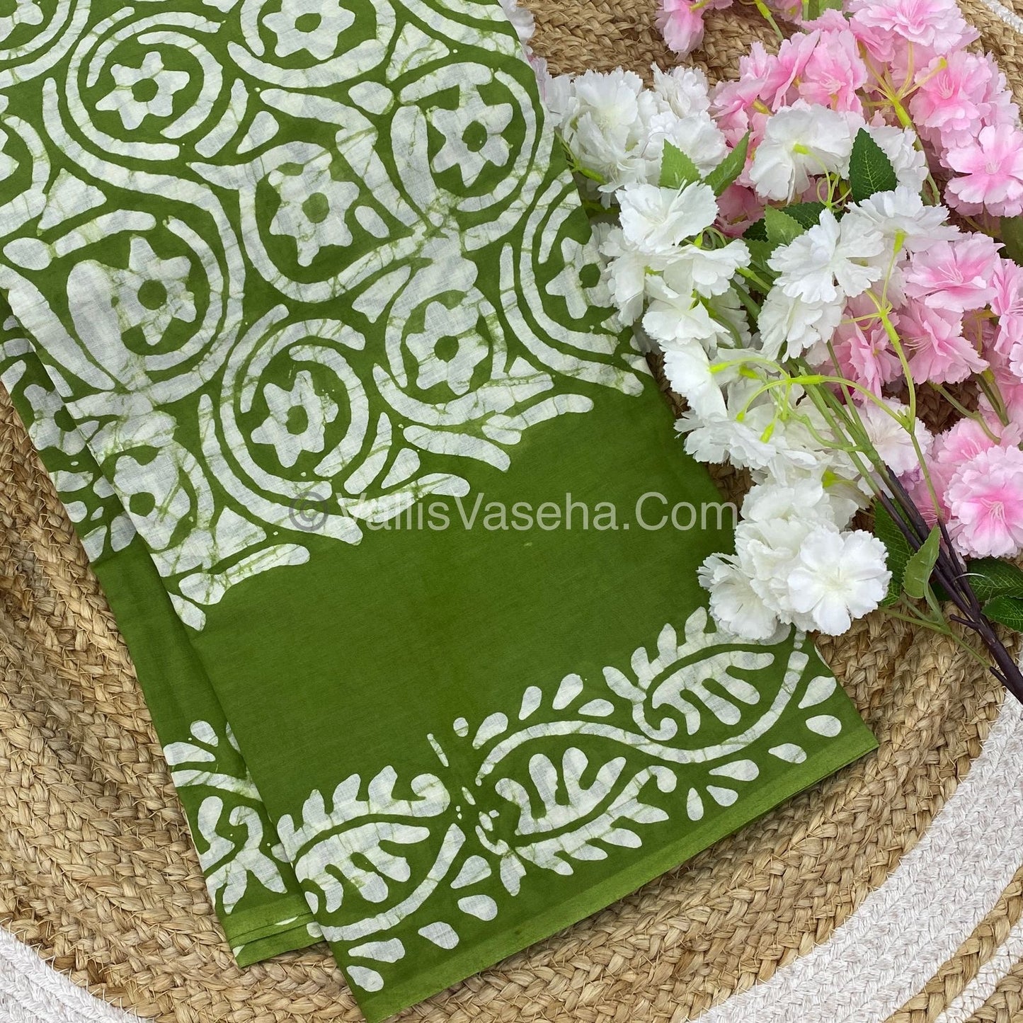 Pure Soft Mul Mul Cotton Sarees - Hand Block Prints - VVMMC003