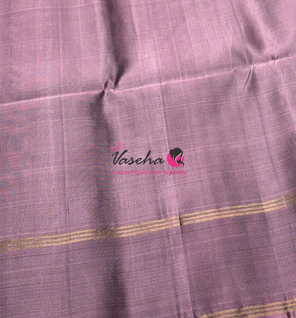 Half Mix - Pure Soft Silk Saree - Maroon With Onion Pink - VVPSS085