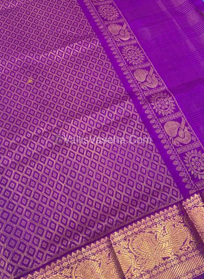 Pure Silk Cotton Saree - Vairavoosi checks - Mayil & Chakkaram - VVMCV002