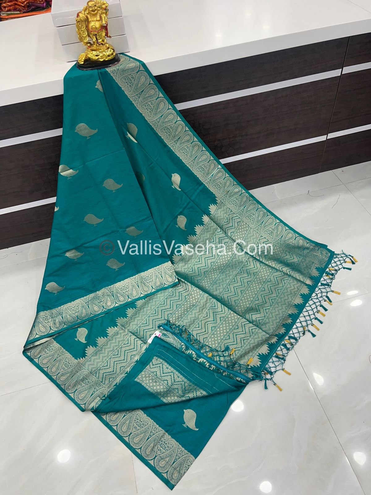 Banarasi - Heritage Silk - Semi Kathan Silk - Ramar Green Shade - VVBHS005