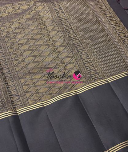 Half Mix - Pure Soft Silk Saree - Vairavoosi Pattern - Long Retta Petta Border with Butta - VVPSS107