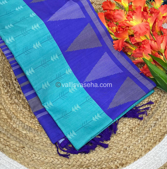 Semi Chappa Silk - Blue with Blue - VVSC003