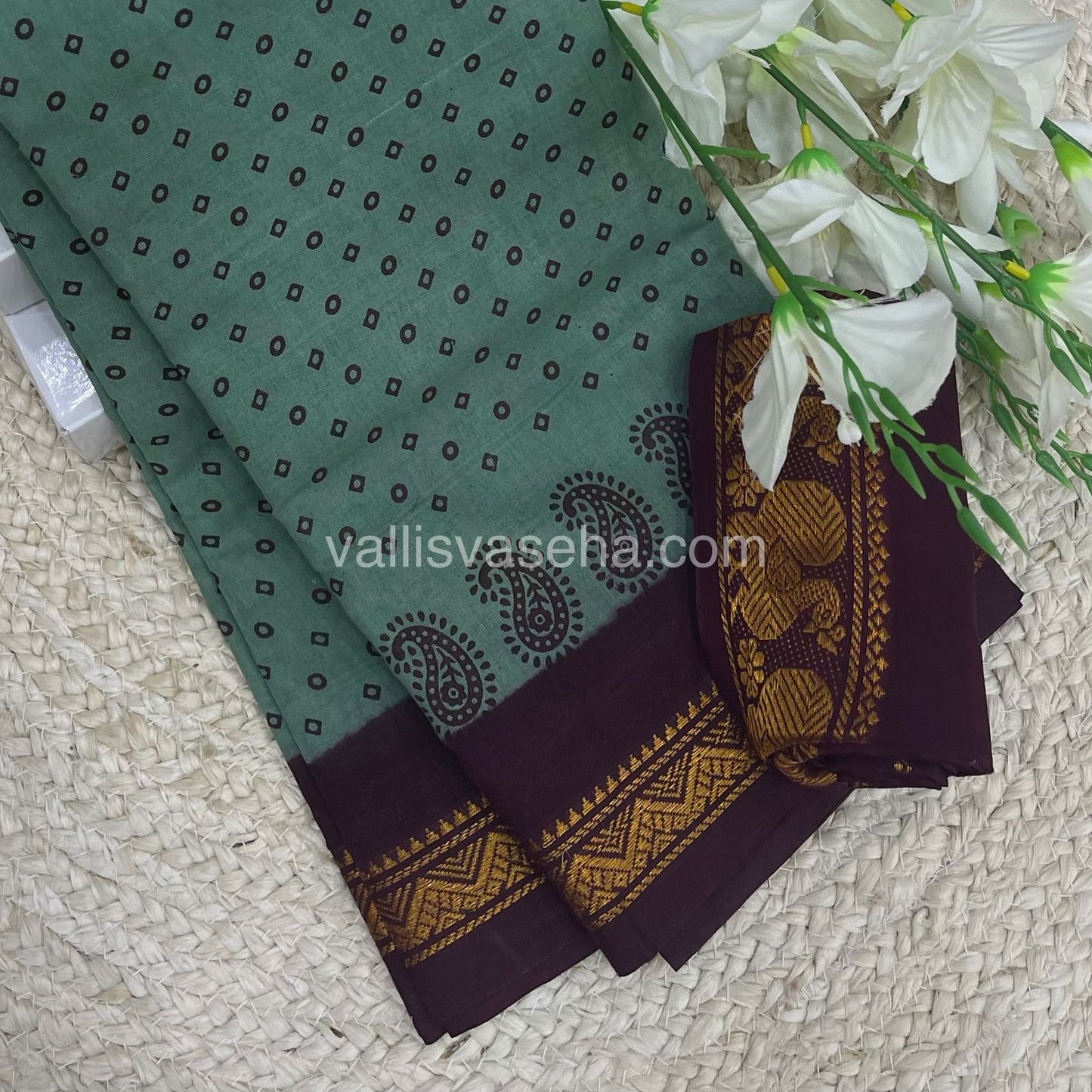 Sungudi Cotton Saree  - Bandini Print  - VVSBP001