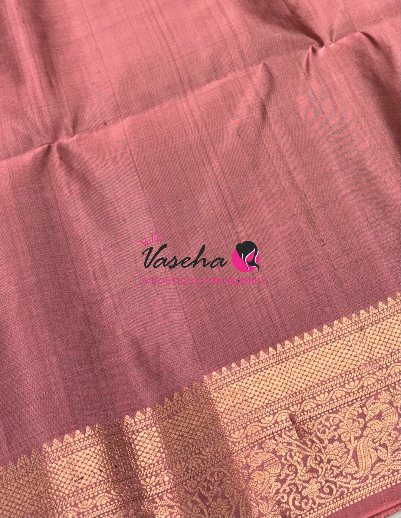 Pure Soft Silk Saree - Kanchi Border - Green & Onion Pink Combo - VVPSS046