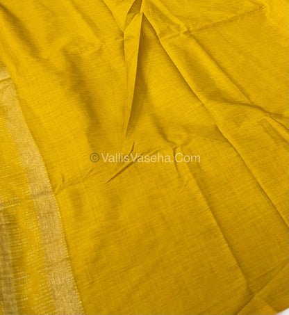 Banarasi - Heritage Silk - Semi Kathan Silk - Yellow Shade- VVBHS002