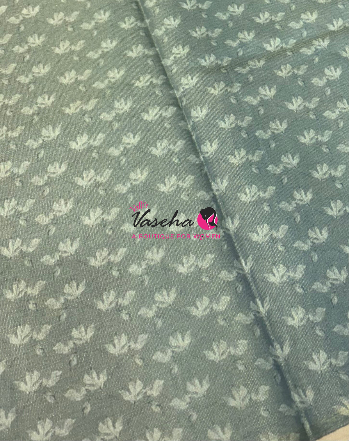 Linen Tissue Saree - Light Grey Shade - VVLTS006