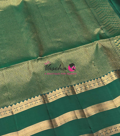Half Mixed  Soft Silk Saree - Maroon & Green - VVPSS077
