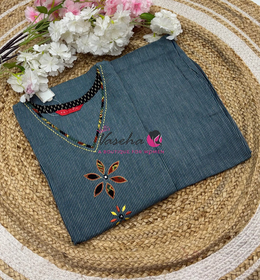 Top & Bottom(2pc) Co-Ord Set - Cotton - VVCS008