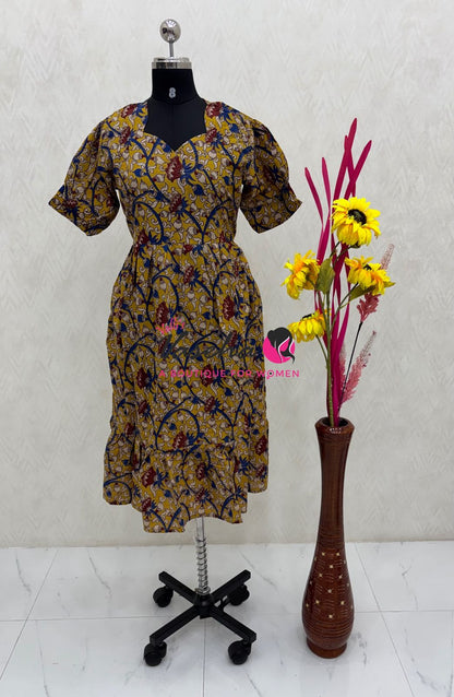 Ready Made - Kalamkari Frock  - VVRKF002