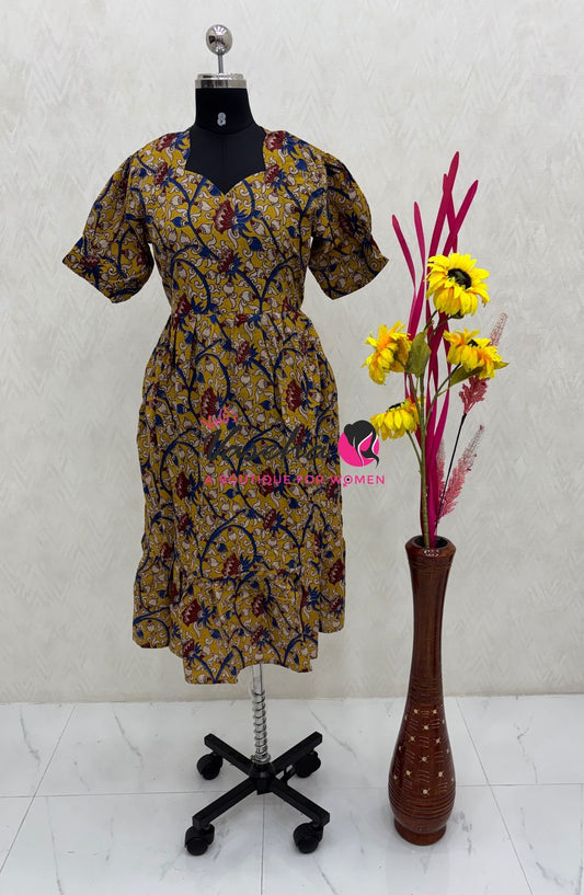 Ready Made - Kalamkari Frock  - VVRKF002