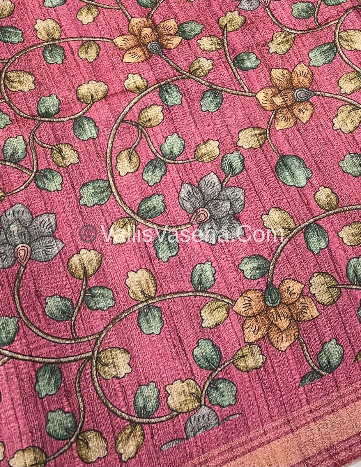 Art Silk / Semi Gicha Tussar Saree  - VVSGT002