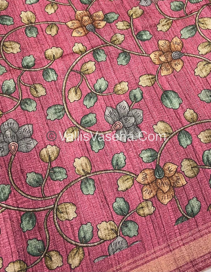 Art Silk / Semi Gicha Tussar Saree  - VVSGT002