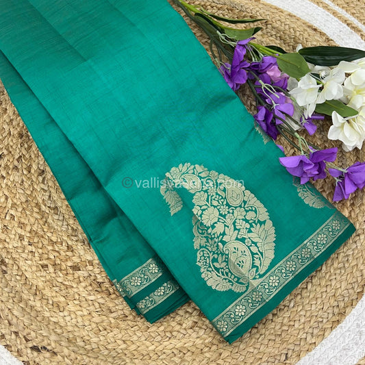 Semi Tussar Silk - Ramar Green Shade - VVSTS002