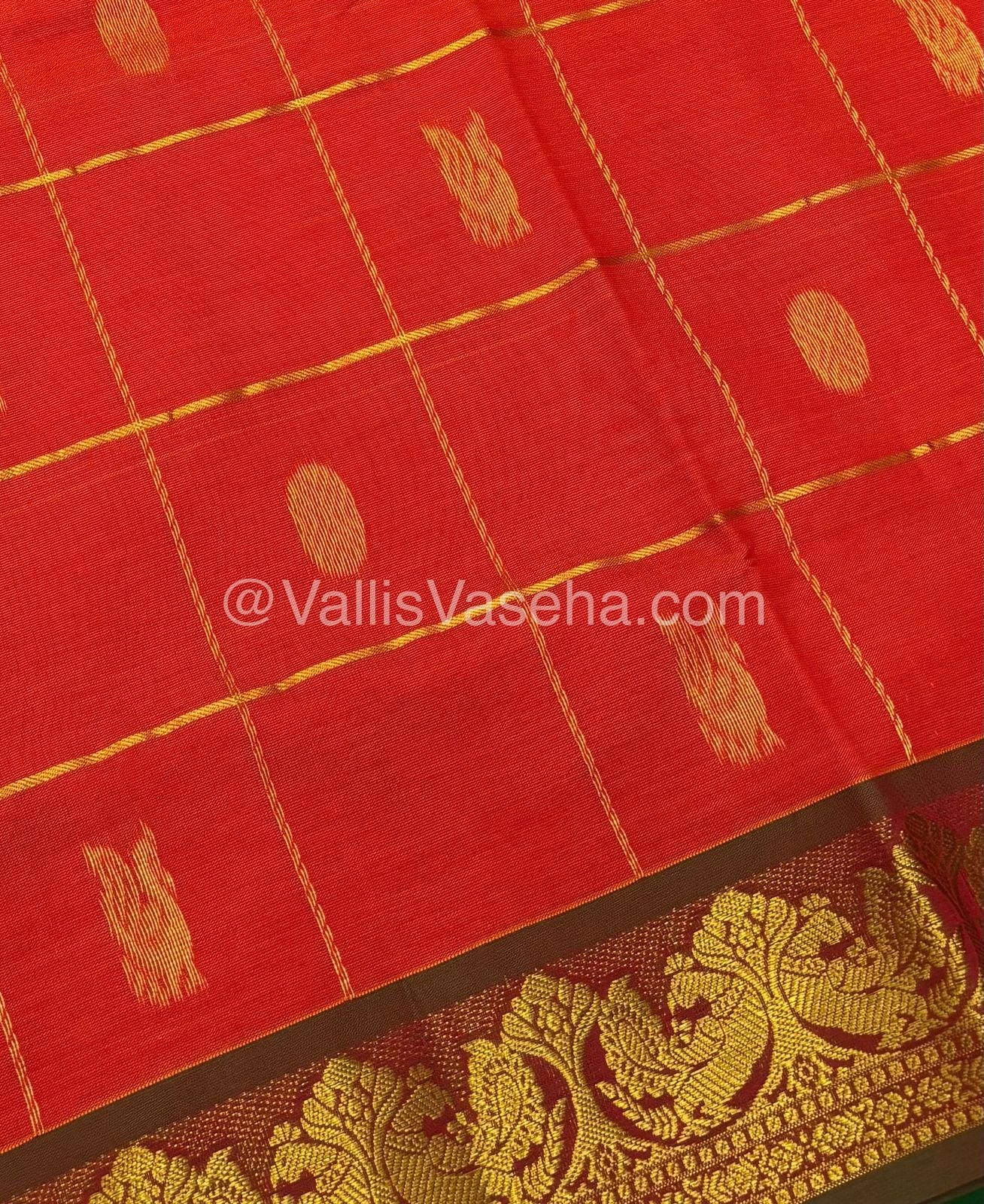 Semi Silk Cotton Saree - Lemon green with Blue  shade - VVSSC002