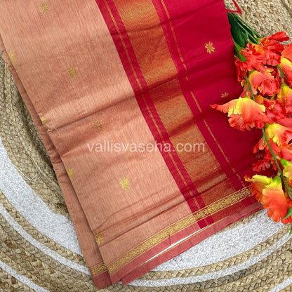 Semi Maheshwari Silk Cotton Saree - VVMSC006