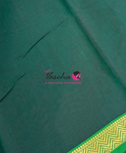 Fancy Mixed Cotton - Pink With Green Shade - VVFMC005