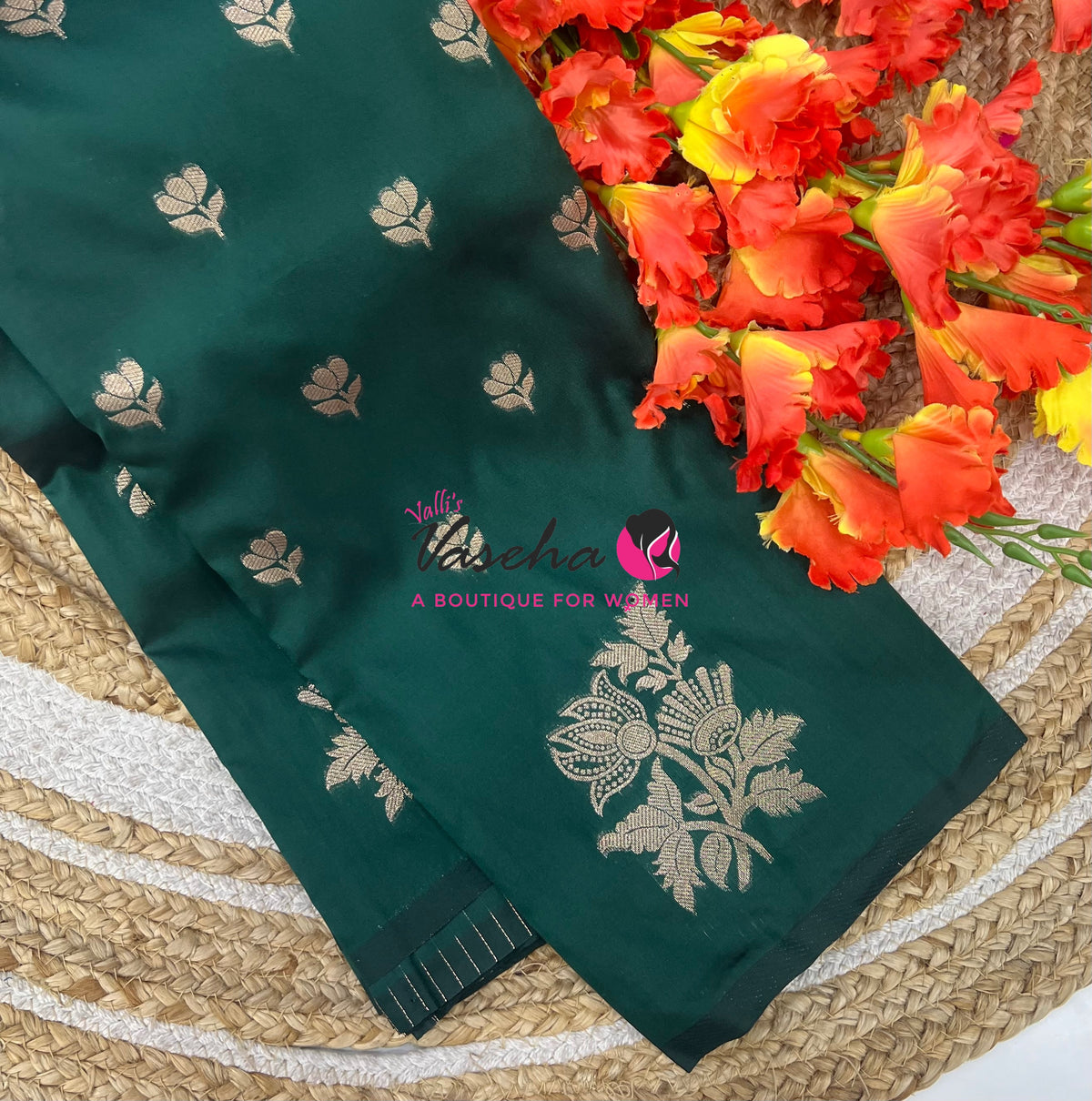 Semi Soft Silk - Green Shade -VVSSS019
