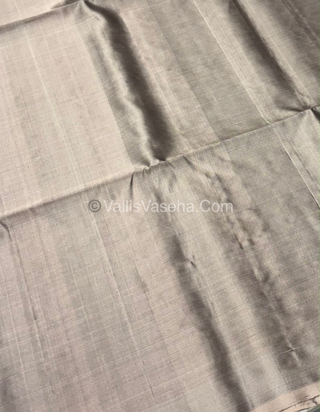 Half Mixed Soft Silk Saree - Purplish Pink With Grey - VVPSS073