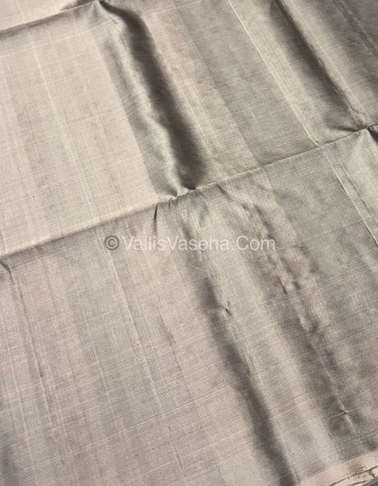 Half Mixed Soft Silk Saree - Purplish Pink With Grey - VVPSS073