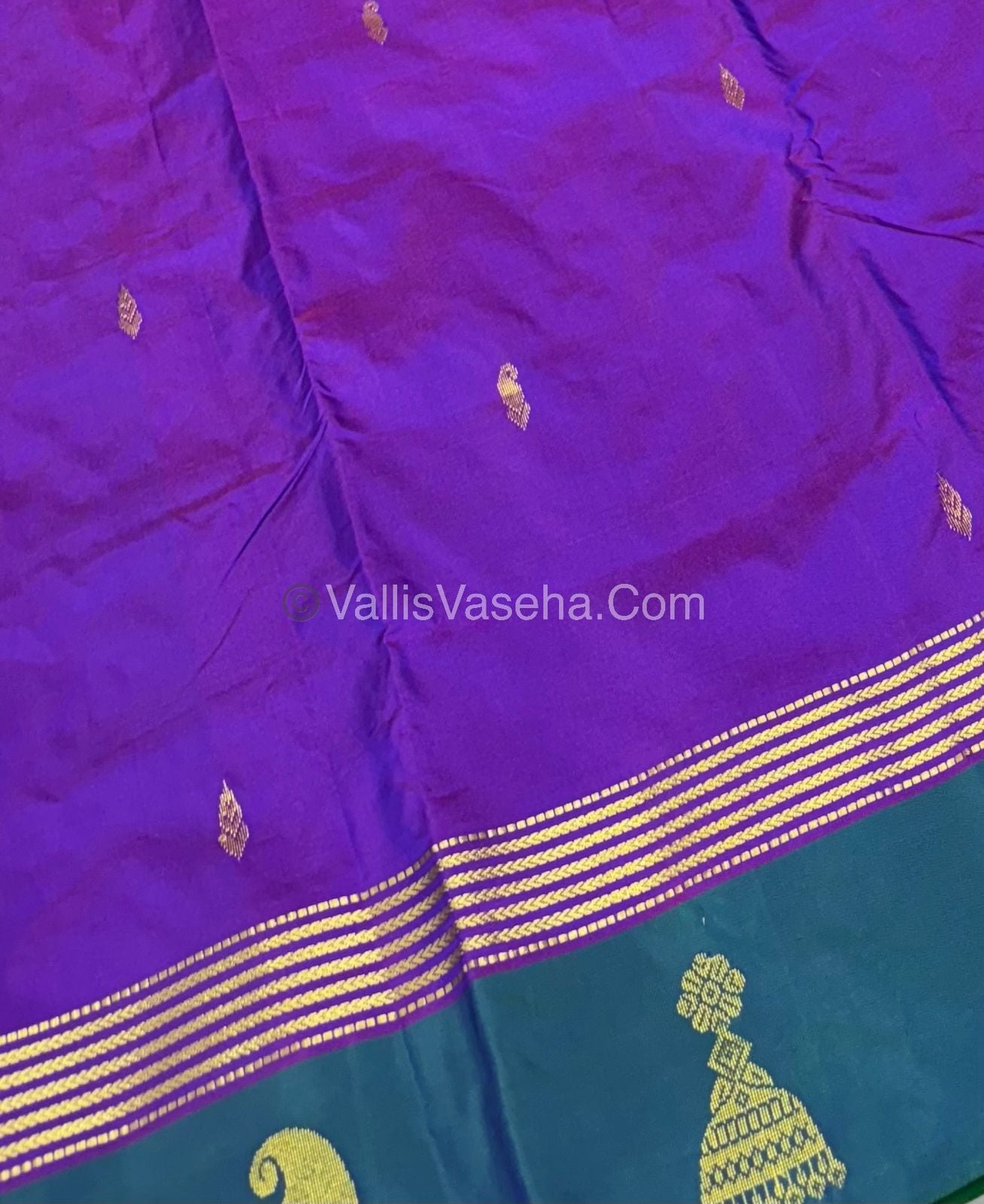 Semi Silk Saree - Kanchi Pattu Style - VVSSS004