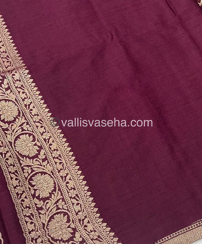 Banarasi - Heritage Silk - Semi Kathan Silk - Wine Shade- VVBHS001