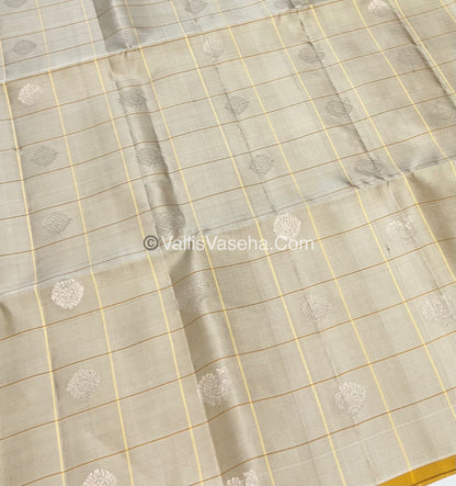 Pure Soft Silk Saree - Cream & Yellow - VVPSS047