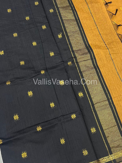 Semi Maheshwari Silk Cotton Saree - VVMSC006