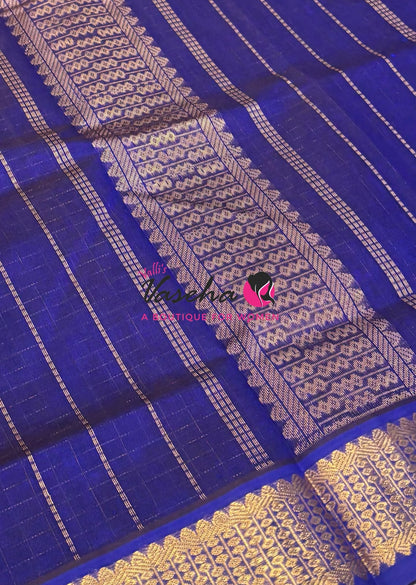Pure Silk Cotton Saree - Zari Checks - VVCSC001