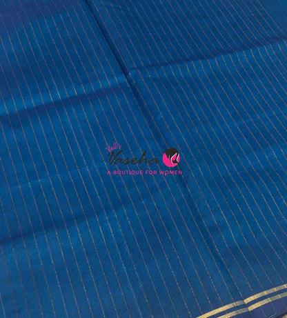 Pure Silk Cotton Sarees - Blue Shade - VVPSC015