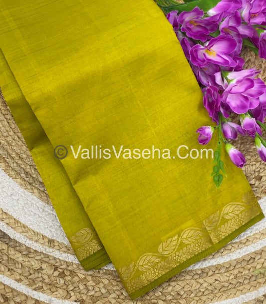 Semi Tussar Silk - Mehandhi Green Shade - VVSTS003