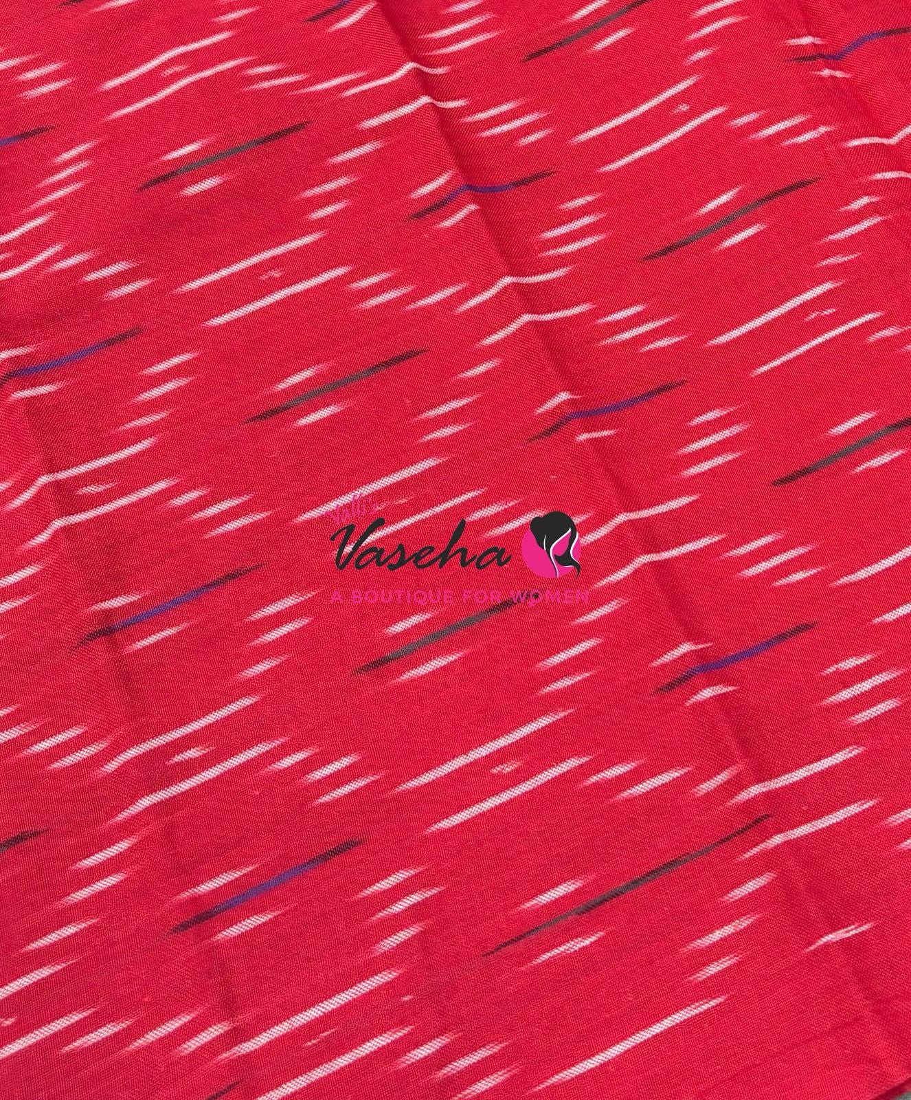 Ikkat Mercerised Cotton Saree - Single Ikkat - VVIKS001