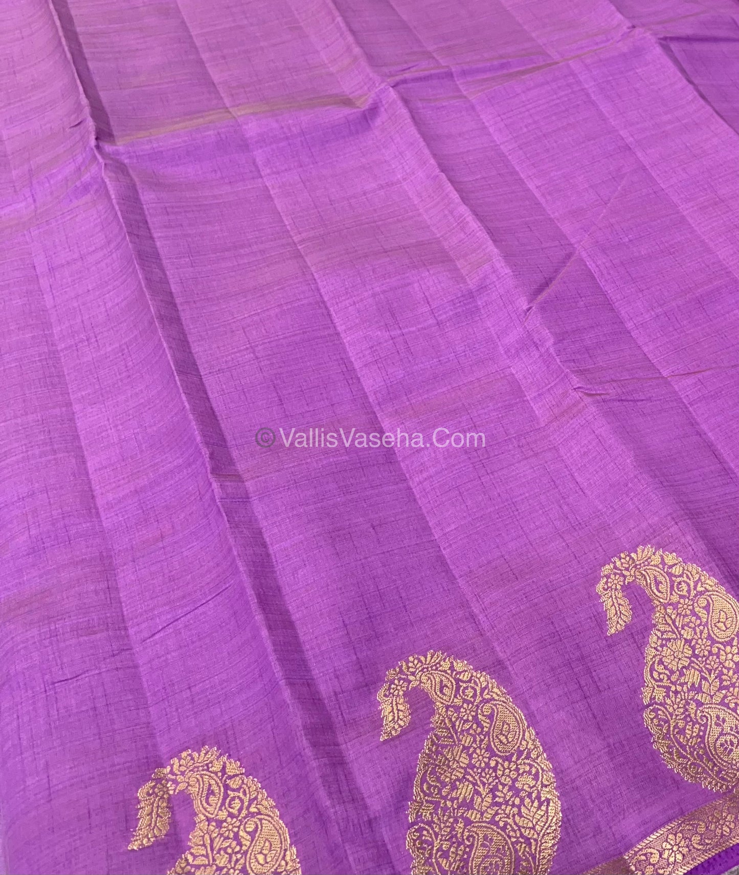 Semi Tussar Silk - Small Mango - Lavender  Shade - VVSTS002