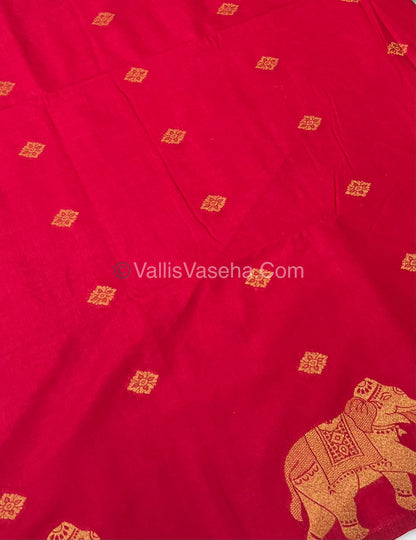 Mulberry Semi Silk - Peachish Red Shade - VVMSS001