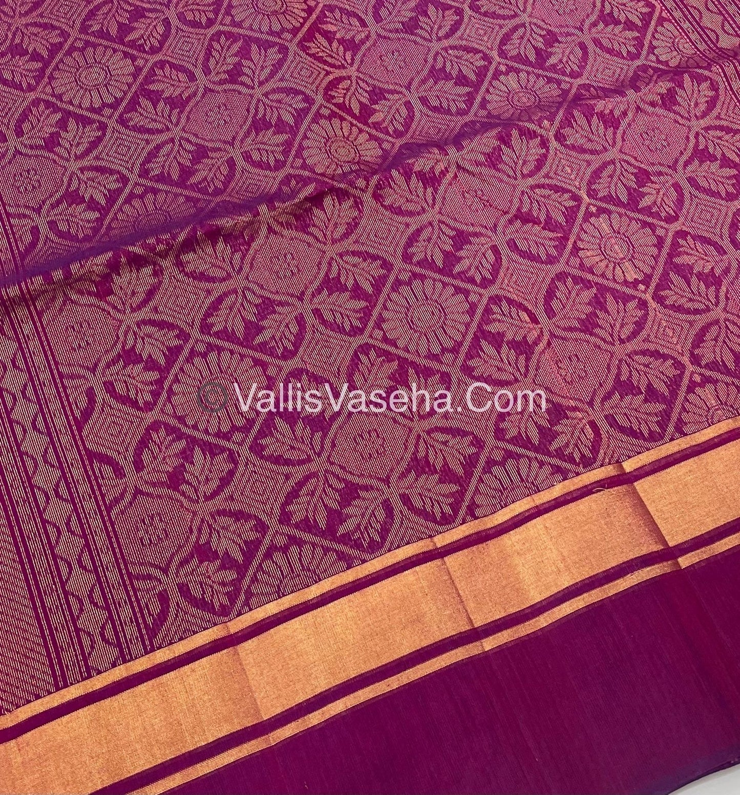 Kora Silk Saree - SICO - Pink With Purplish Pink Shade  - VVKS002