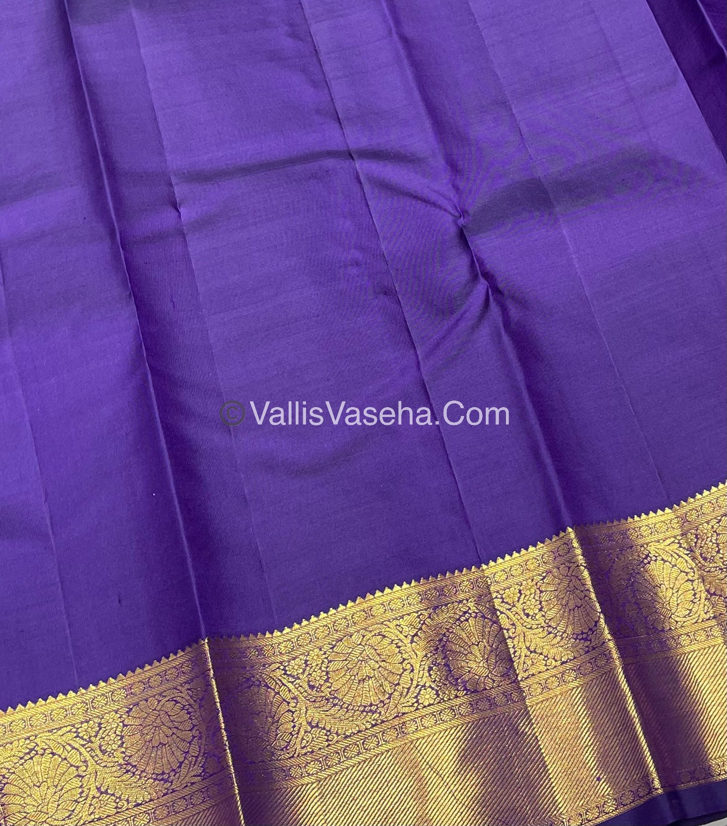 Pure Kanchipuram Silk Saree - Vaira Voosi design - Purple shade  - VVPS014